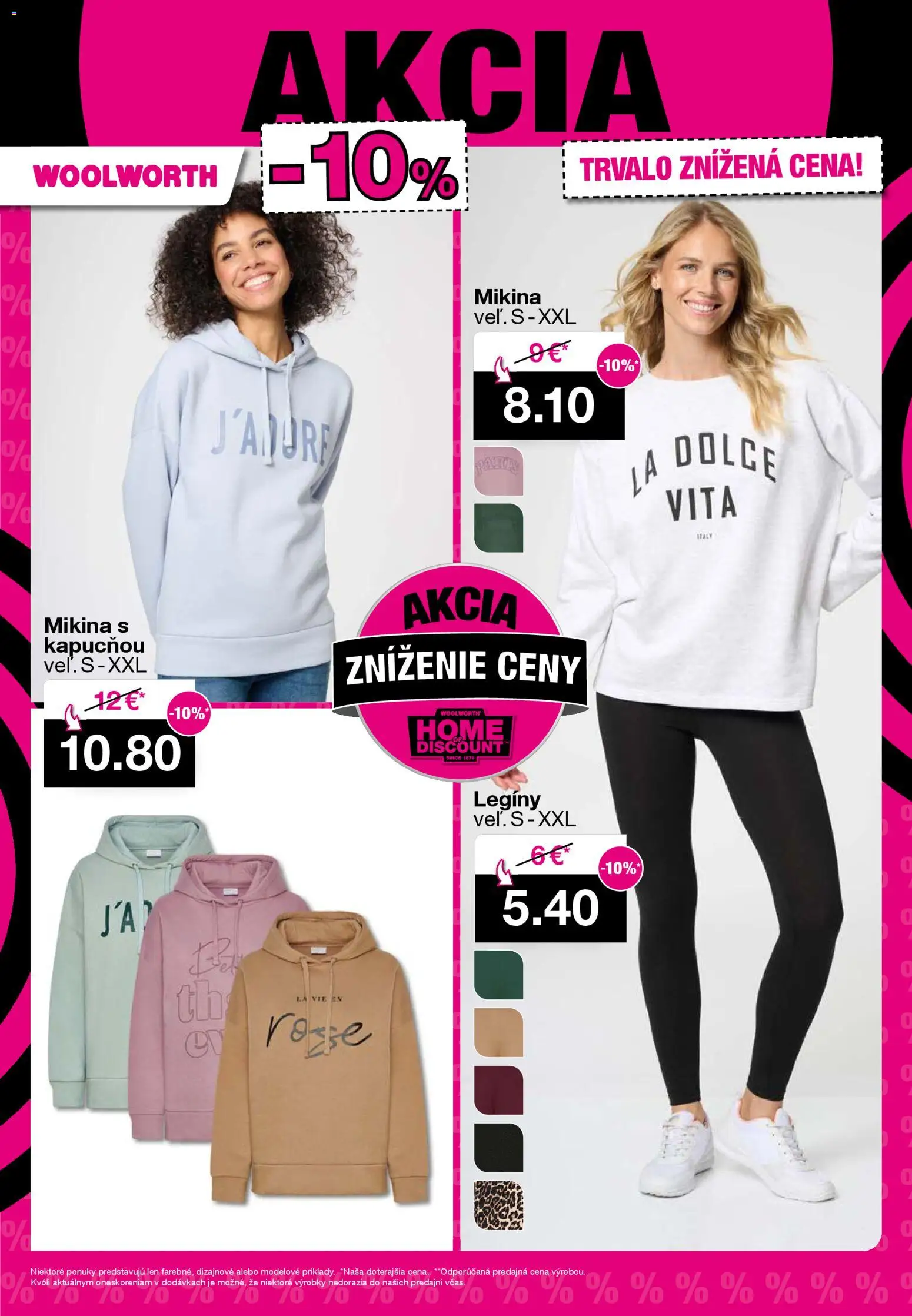 Nové Woolworth akcie – leták je platný od 14.11.2025 | Strana: 33 | Produkty: Mikina, Legíny
