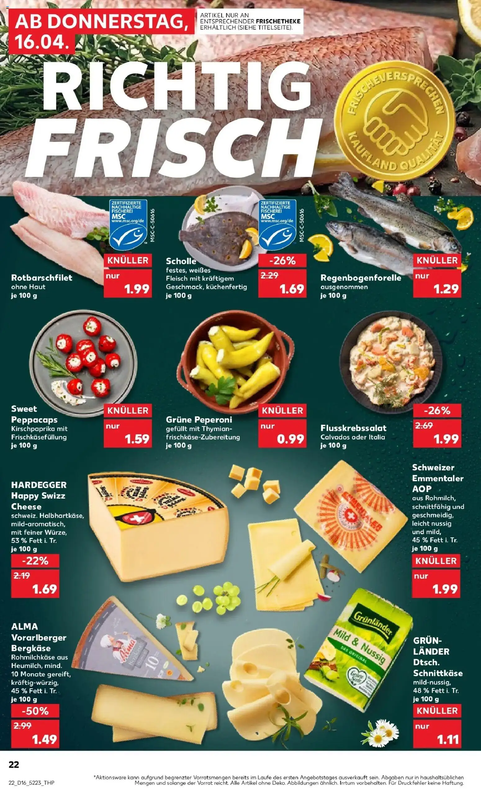 Kaufland Prospekt Memmingen	 – gültig ab 16.04.2026 | Seite: 22 | Produkte: Grunlander, Fleisch