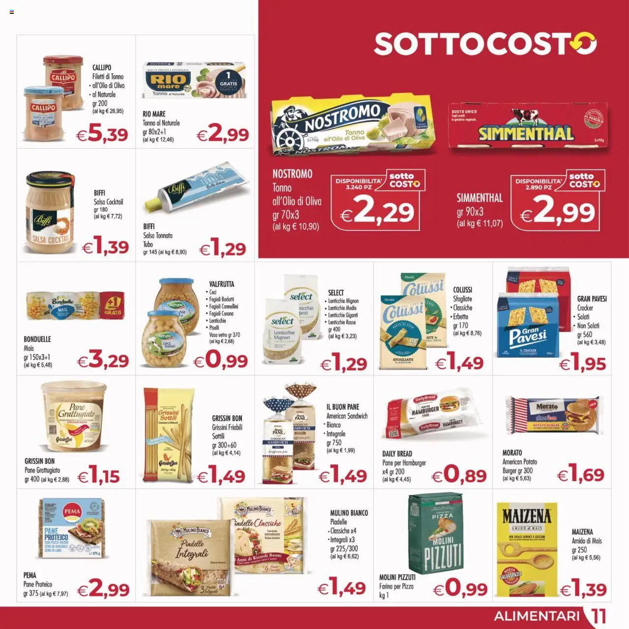 Volantino MerSi Supermercati del 10.09.2025 | Pagina: 11 | Prodotti: Ceci, Salsa, Tubo, Tonno al naturale