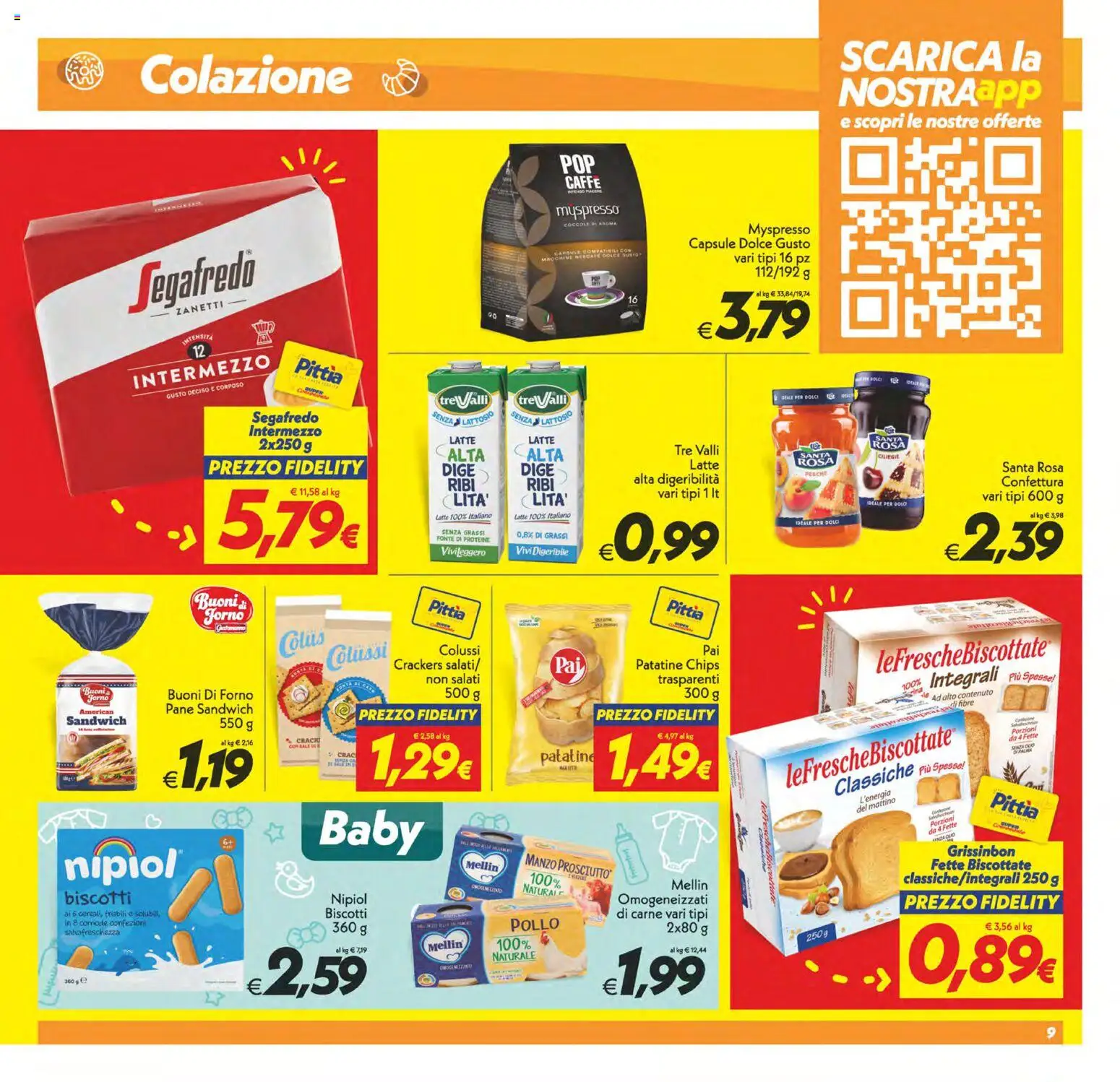 Volantino SuperConveniente del 23.01.2026 | Pagina: 9 | Prodotti: Caffè, Manzo, Patatine, Forno