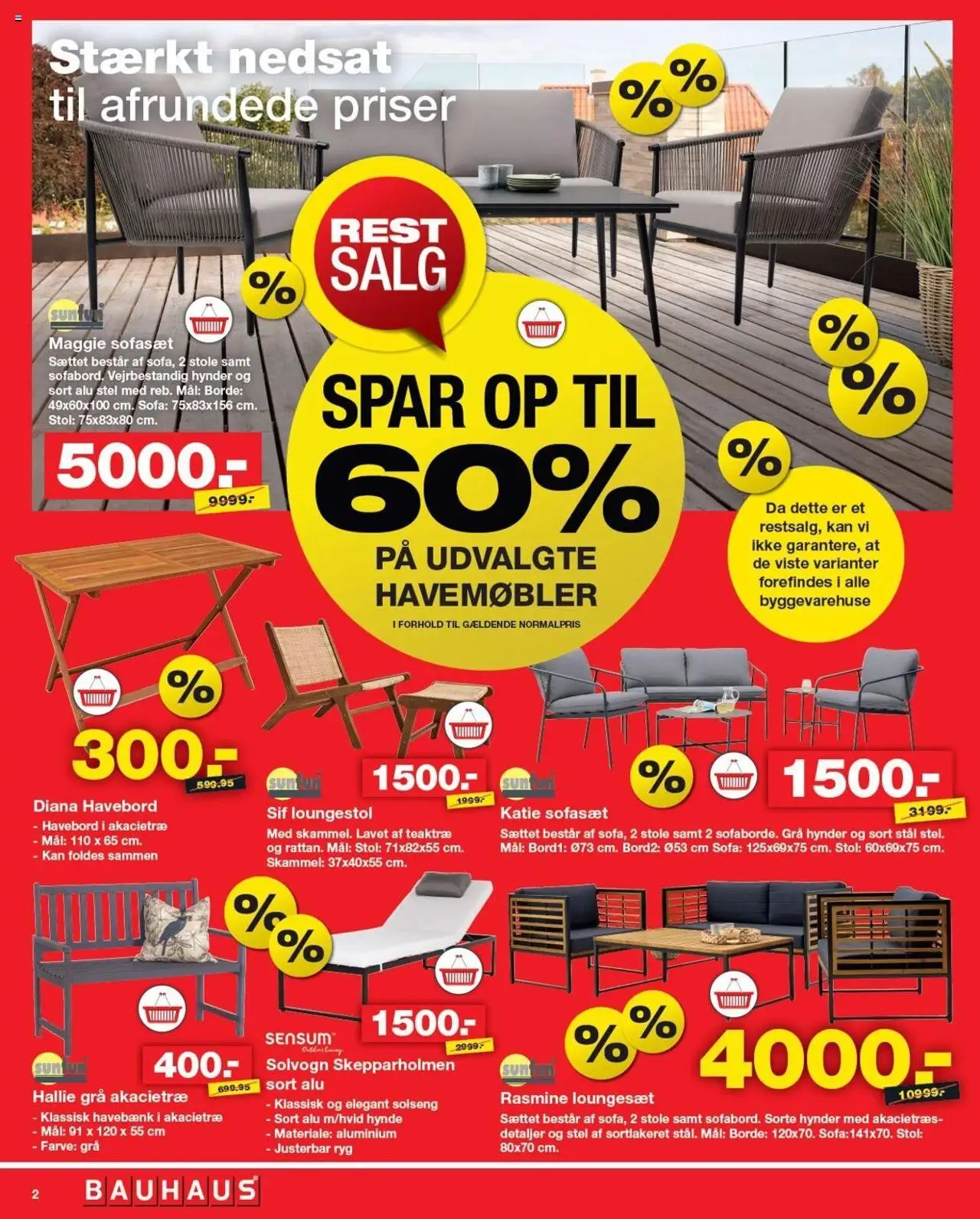 Bauhaus Tilbudsavis gyldig fra 04.07.2025 | Side: 2 | Produkter: Skammel, Stol, Havemøbler, Loungesæt