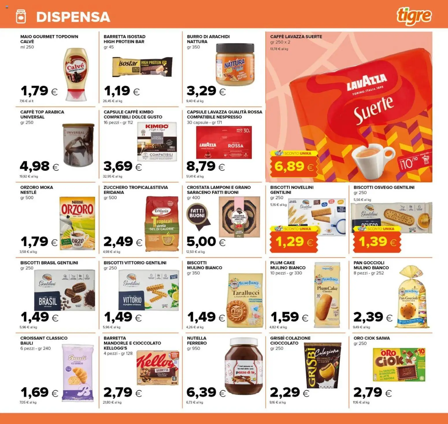 Volantino Tigre del 23.04.2026 | Pagina: 17 | Prodotti: Biscotti, Burro, Nocciole, Cacao