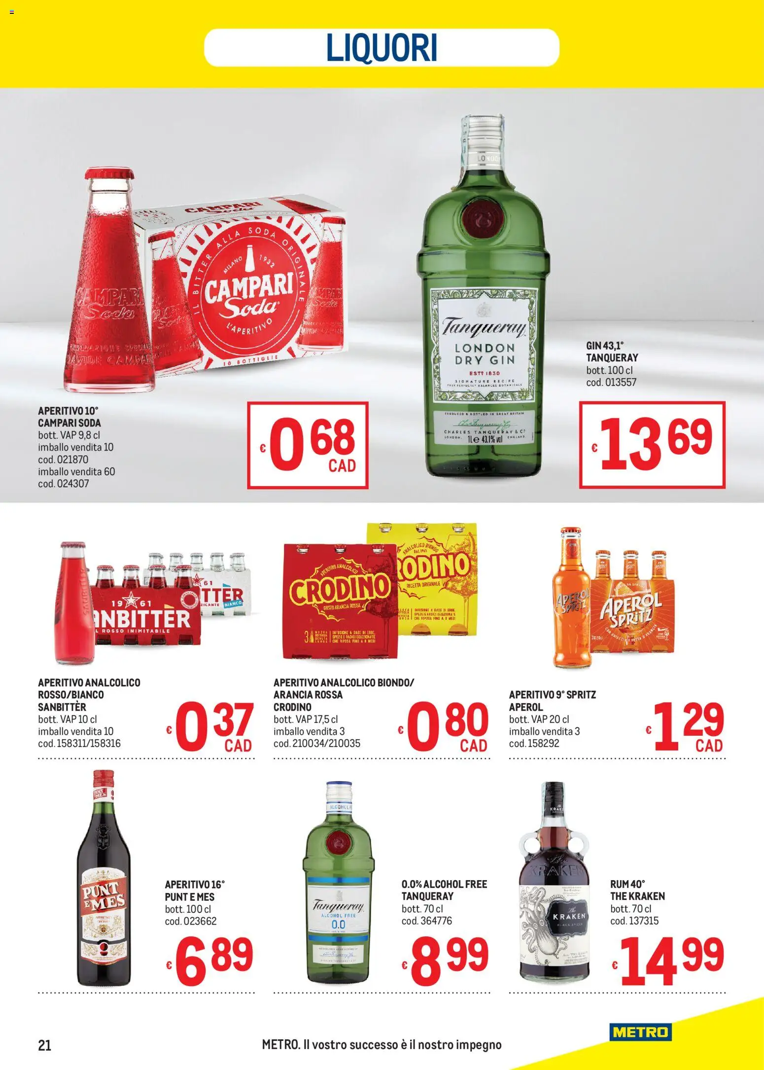 Volantino Metro del 05.03.2026 | Pagina: 21 | Prodotti: Gin, Rum, Arancia, Aperol