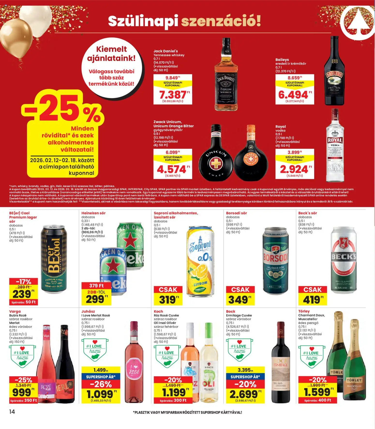 Interspar akciós ujság - amely érvényes a következő dátumtól: 12.02.2026 | Oldal: 14