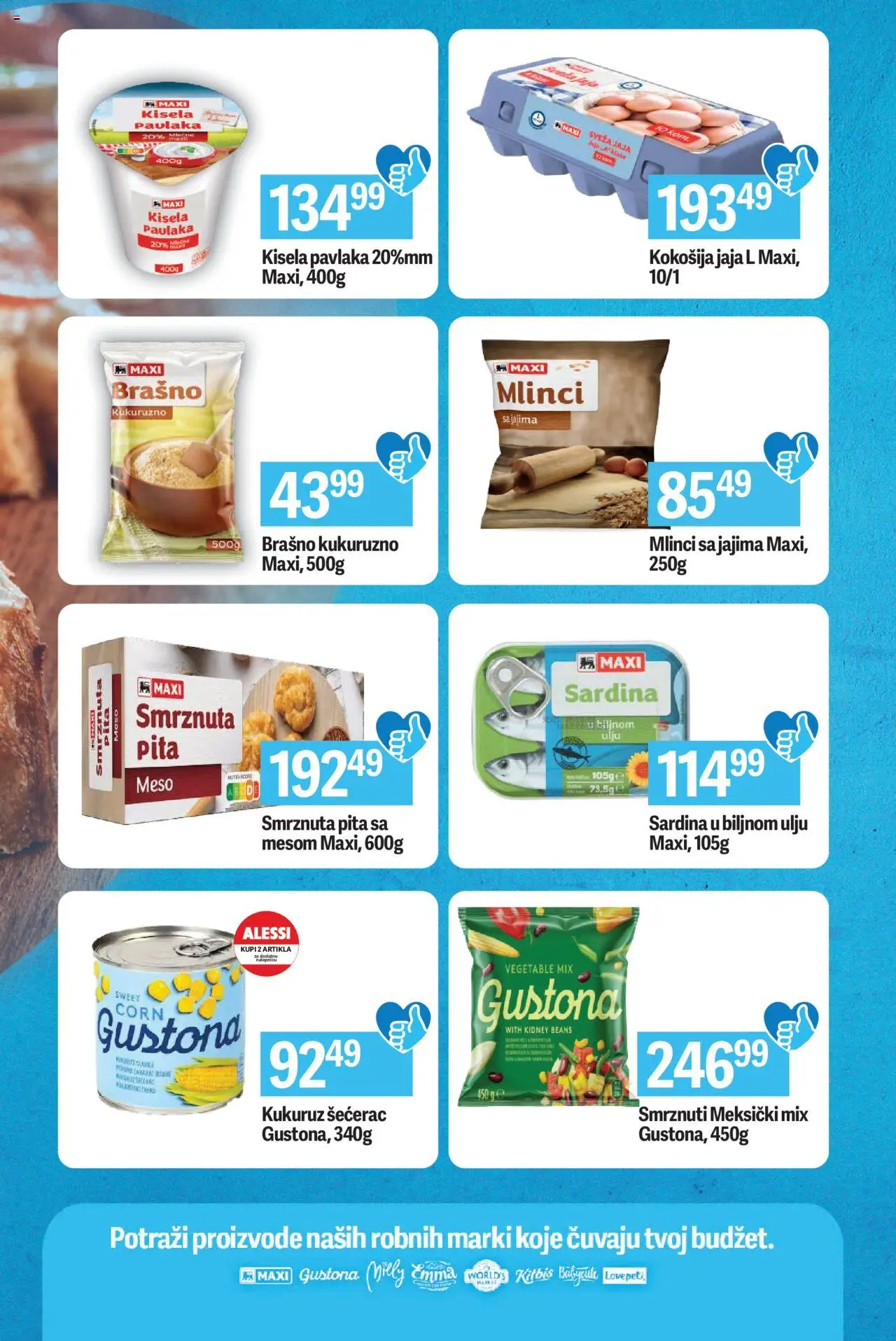 Maxi katalog - važi od 16.10.2025 | Strana: 3 | Proizvode: Kukuruz šećerac, Kukuruz, Jaja, Pavlaka
