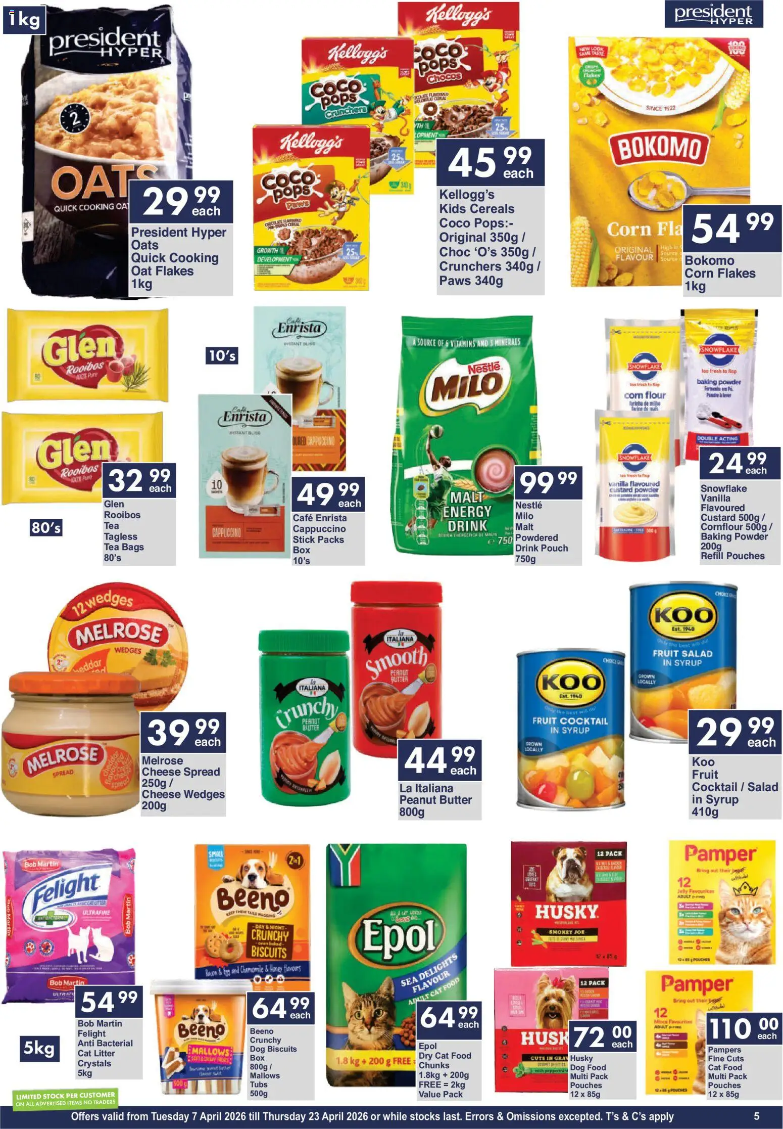 New President Hyper catalogue – valid from 07.04.2026 | Page: 5 | Products: Butter, Cheese, Powder, Salad