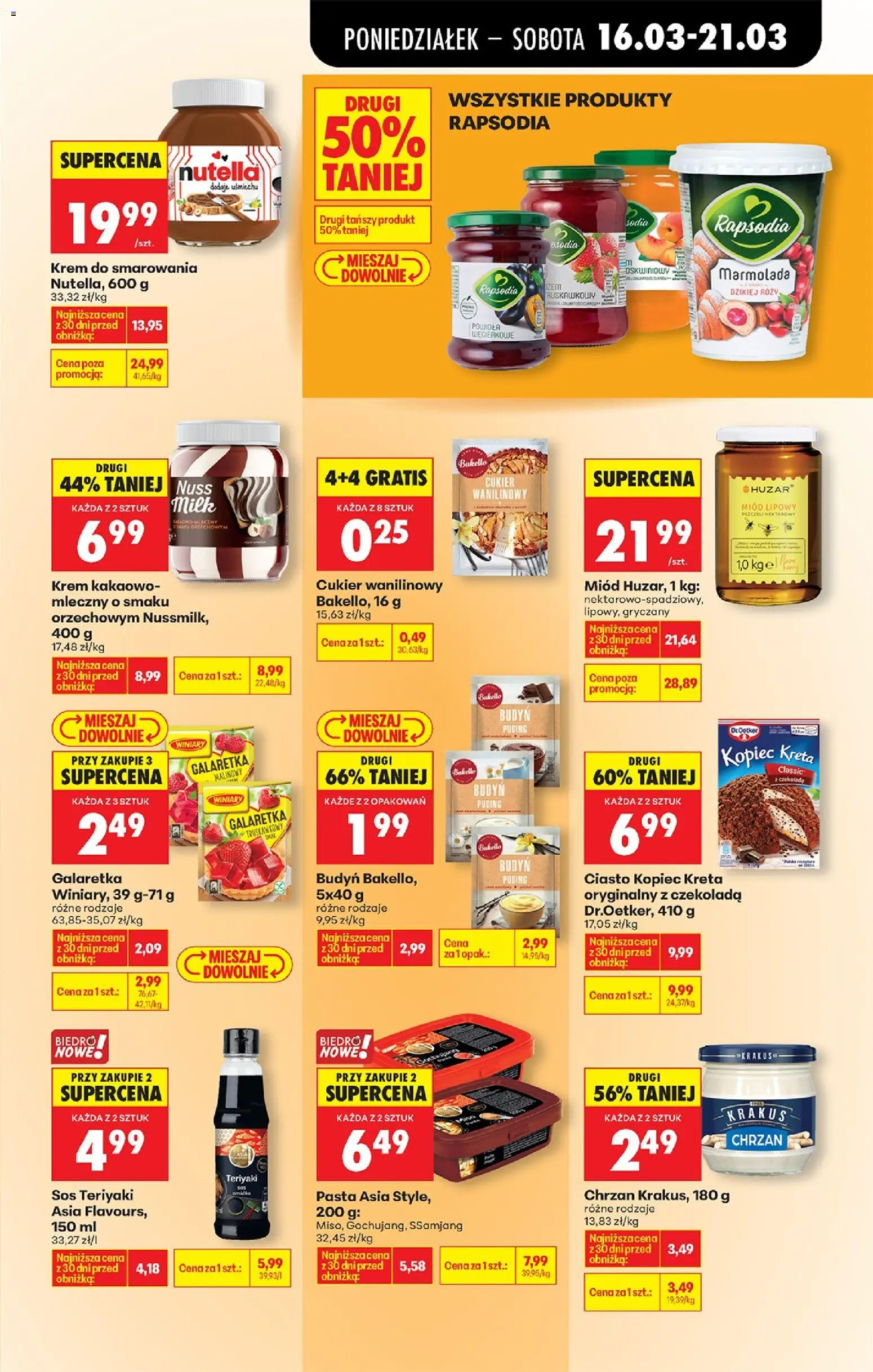 Biedronka Polsko leták od 16.03.2026 | Strana: 51 | Produkty: Džem, Krém, Puding, Nutella