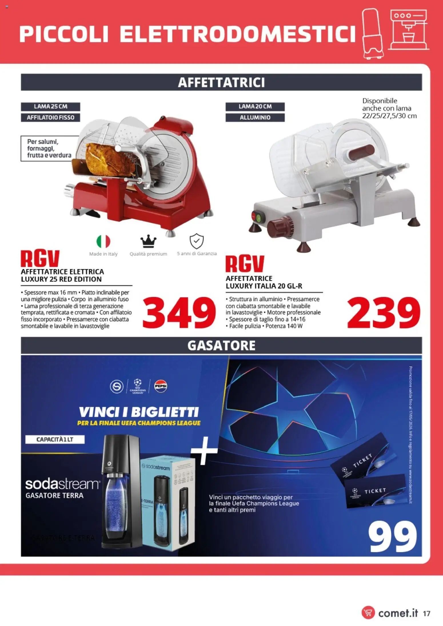 Volantino Comet del 20.03.2026 | Pagina: 17 | Prodotti: Frutta, Alluminio, Affettatrice, Terra