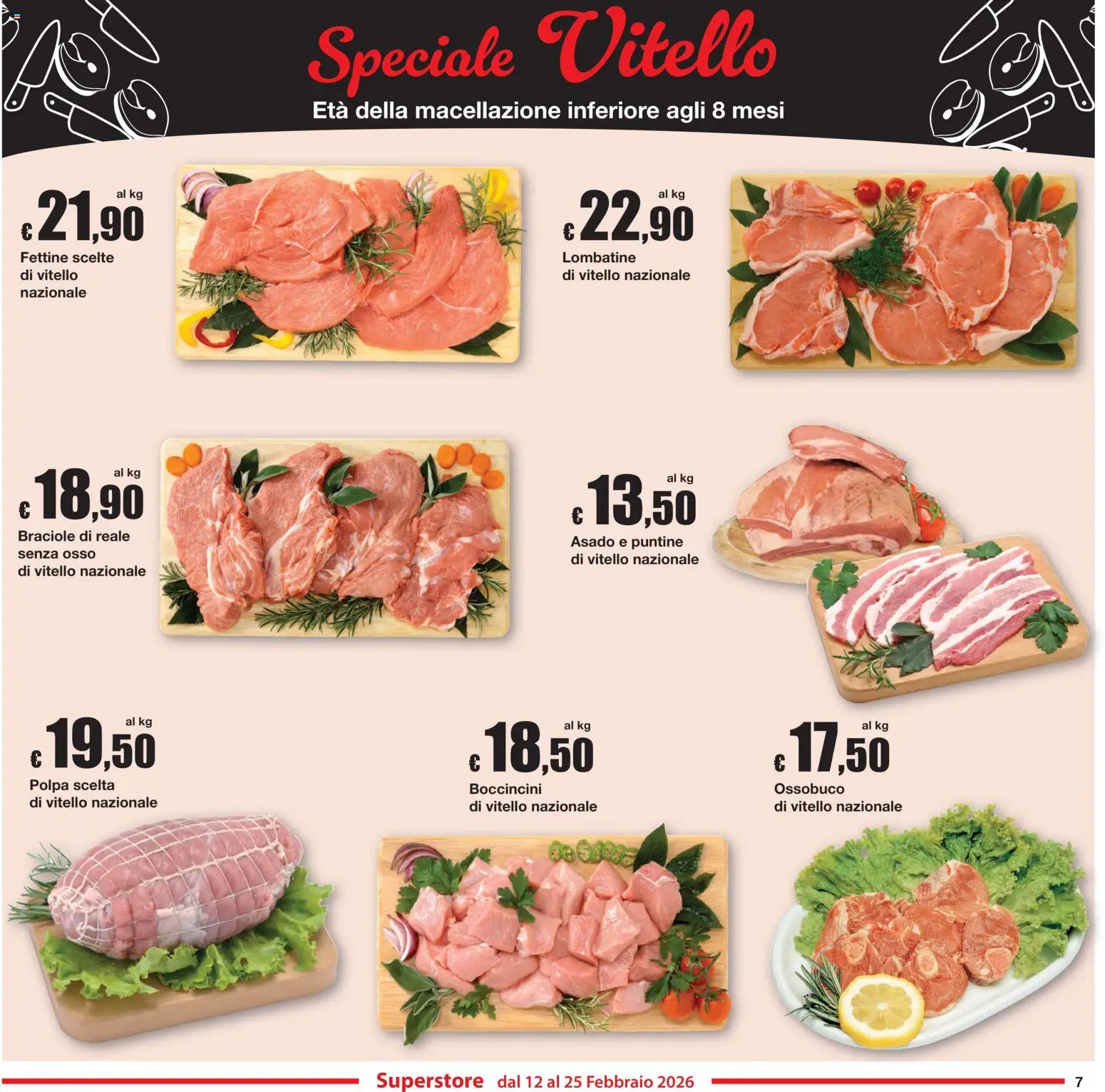 Volantino Sì con Te del 12.02.2026 | Pagina: 7 | Prodotti: Vitello, Ossobuco