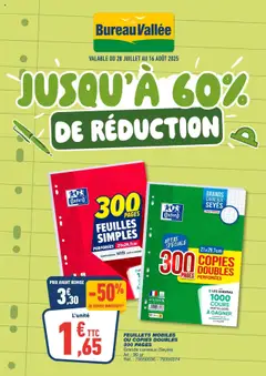 Bureau Vallée - Prévisualisation de Bureau Vallée - Jusqu’à 60% de réduction valide à partir de 27.07.2025