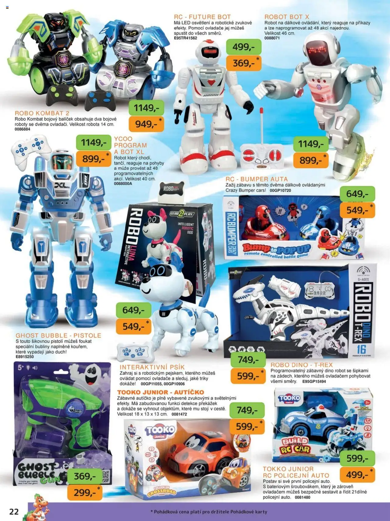Dráčik leták od 03.10.2025 | Strana: 22 | Produkty: Robot, Karty, LED