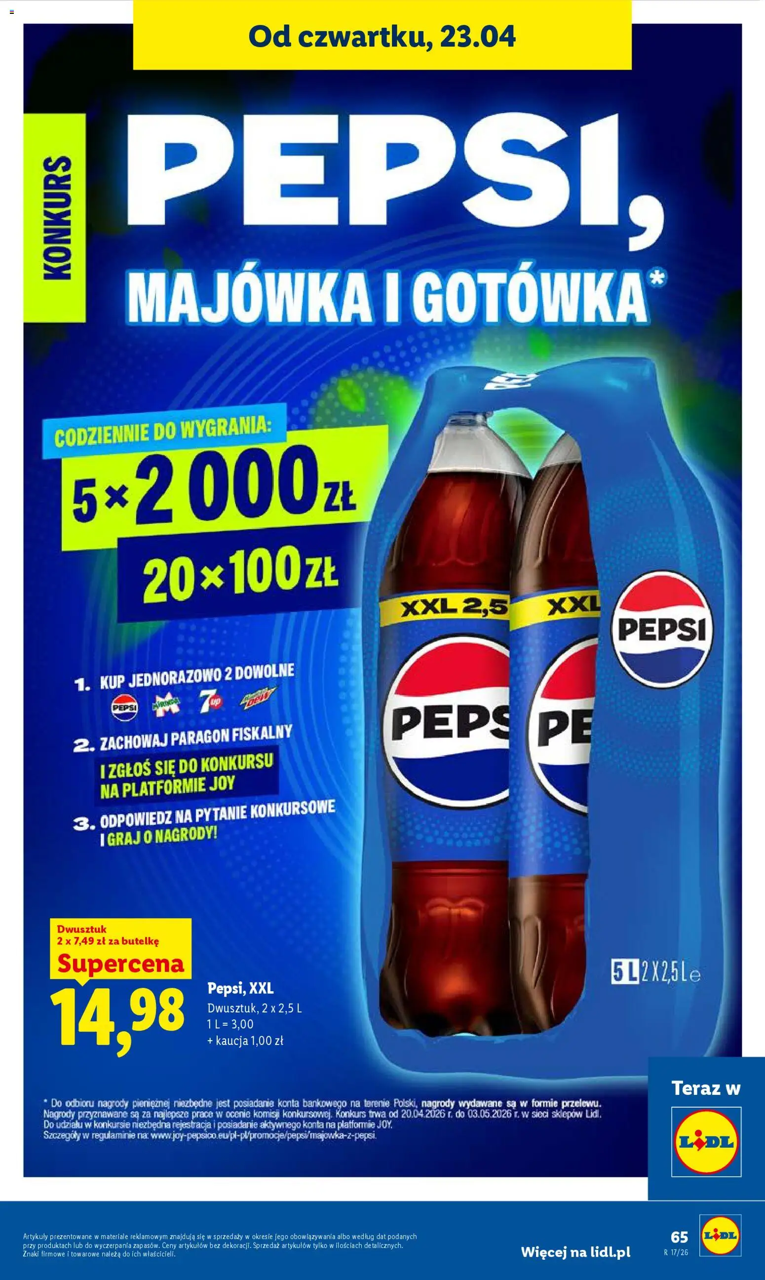 Lidl Polsko leták od 23.04.2026 | Strana: 65 | Produkty: Pepsi