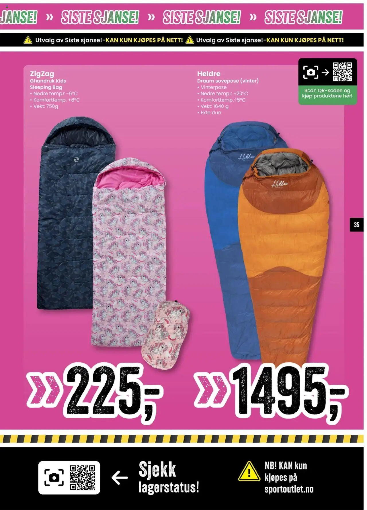  | Side: 35 | Produkter: Bag, Vekt, Sovepose