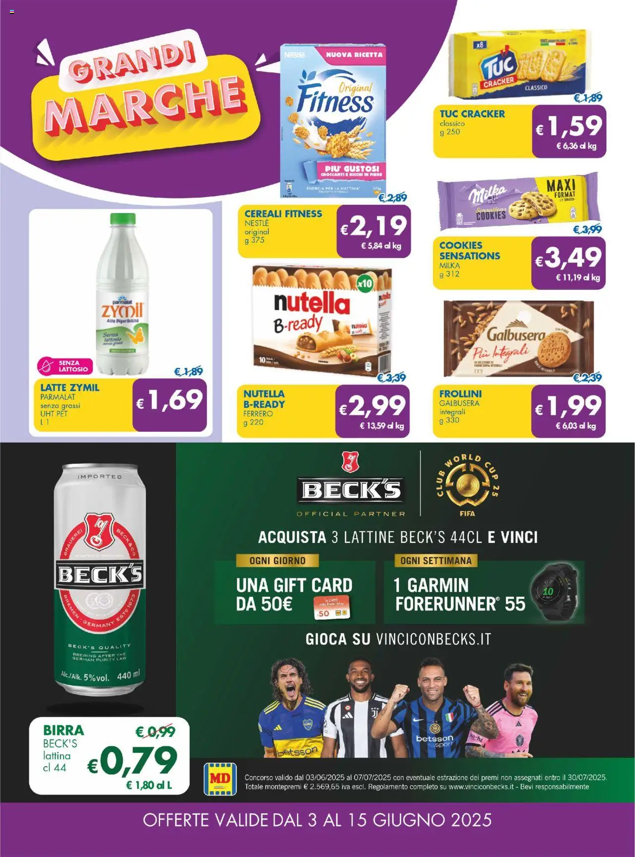Volantino MD Discount del 03.06.2025 | Pagina: 22 | Prodotti: Birra, Cereali, Crackers, Nutella
