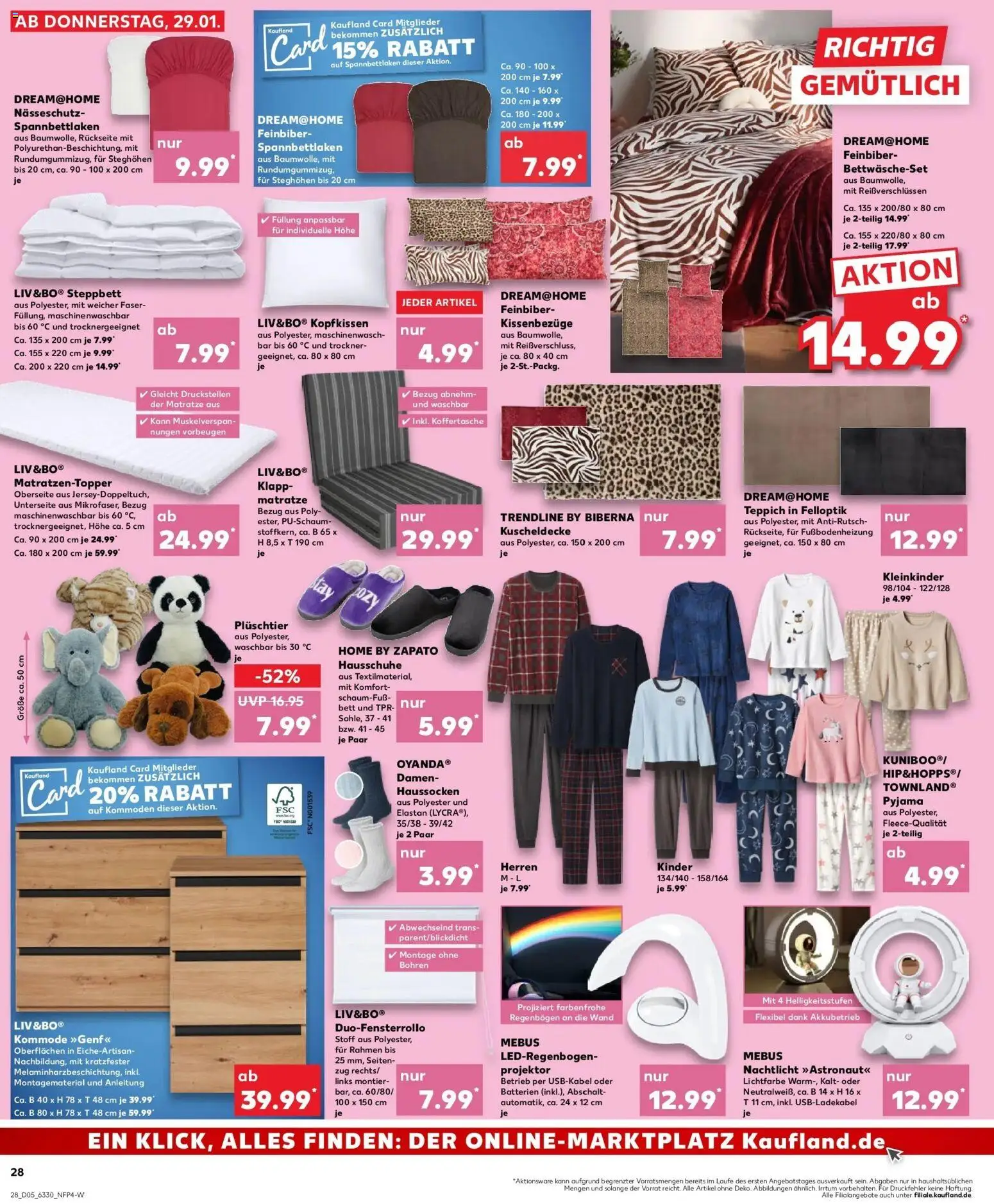 Kaufland prospekt Nienburg	 – gültig ab 02.02.2026 | Seite: 28 | Produkte: Kommode, Topper, Kopfkissen, Pyjama
