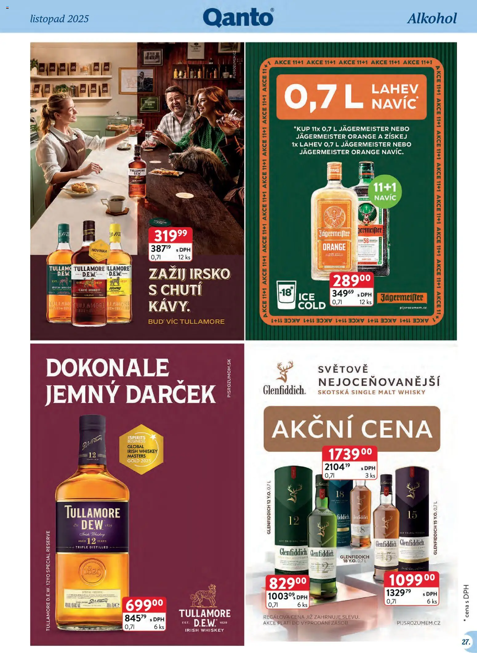 Astur & Qanto - Leták - Velkoobchod 11/2025 od 01.11.2025 | Strana: 27 | Produkty: Jägermeister, Whiskey, Whisky, Láhev