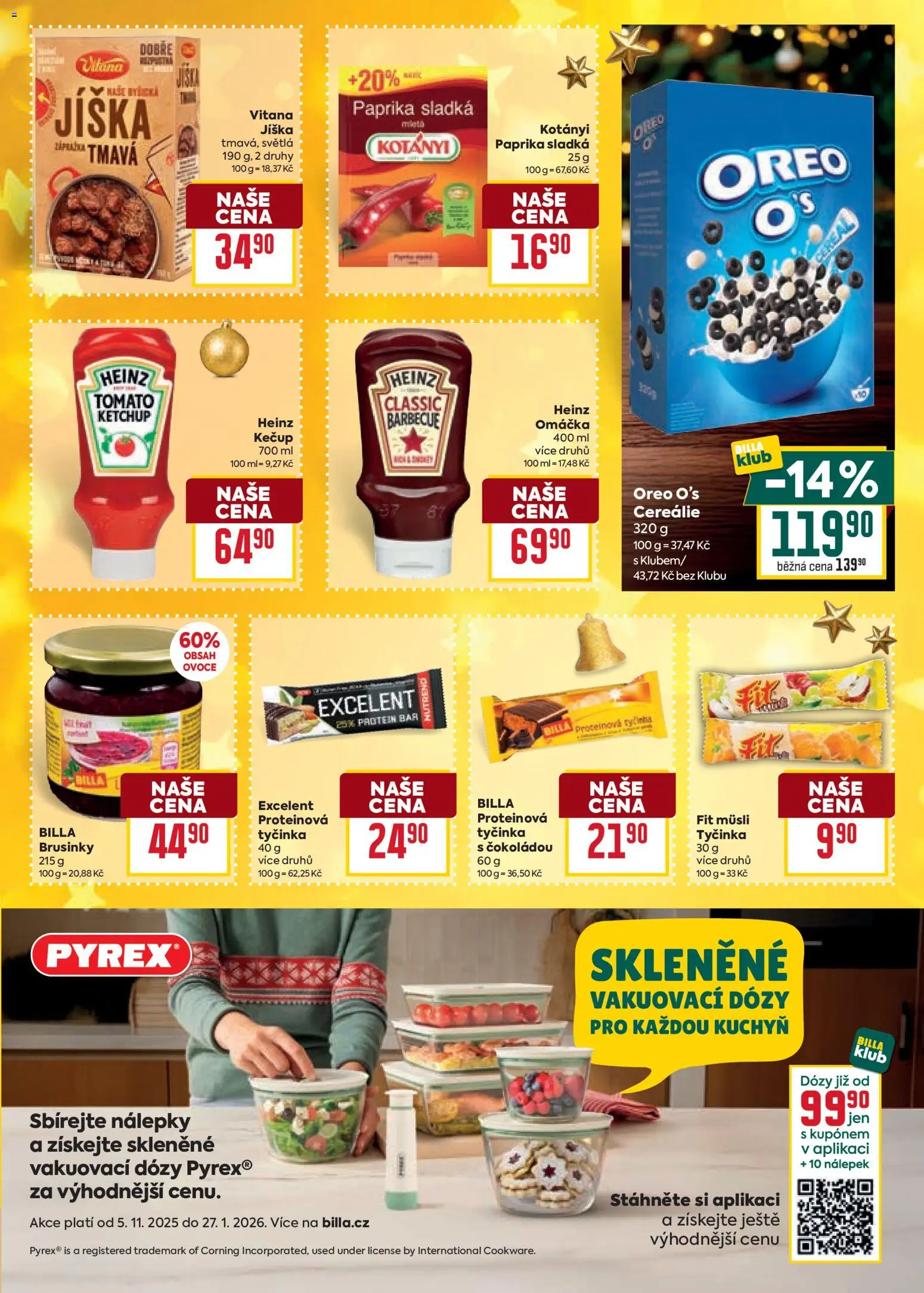 Billa Velký leták od 26.11.2025 | Strana: 23 | Produkty: Dózy, Nálepky, Protein bar, Protein