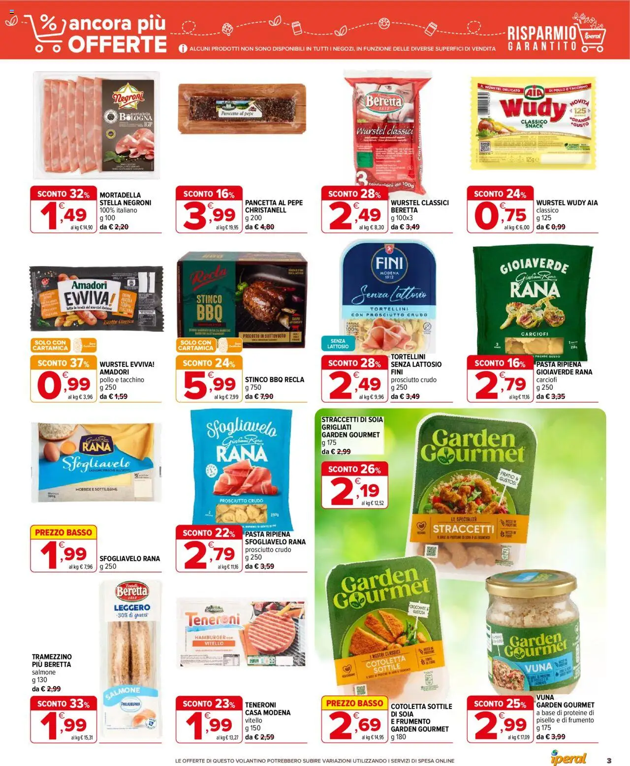 Volantino Iperal del 05.06.2025 | Pagina: 3 | Prodotti: Salmone, Pancetta, Tramezzino, Hamburger