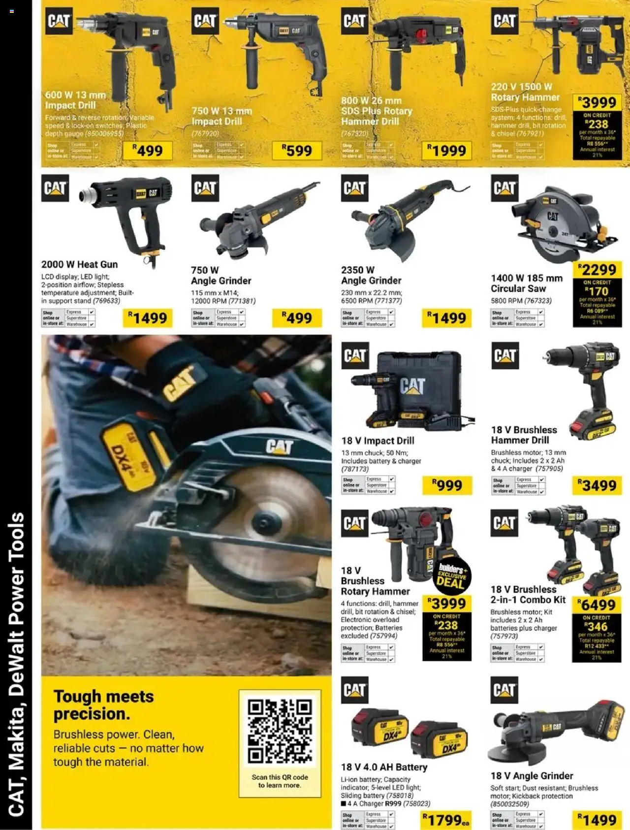 New Builders catalogue – valid from 14.10.2025 | Page: 8 | Products: Rotary hammer, Battery, Hammer, Angle grinder