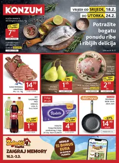 Konzum HR Akciós újság - amely érvényes a következő dátumtól: 18.02.2026