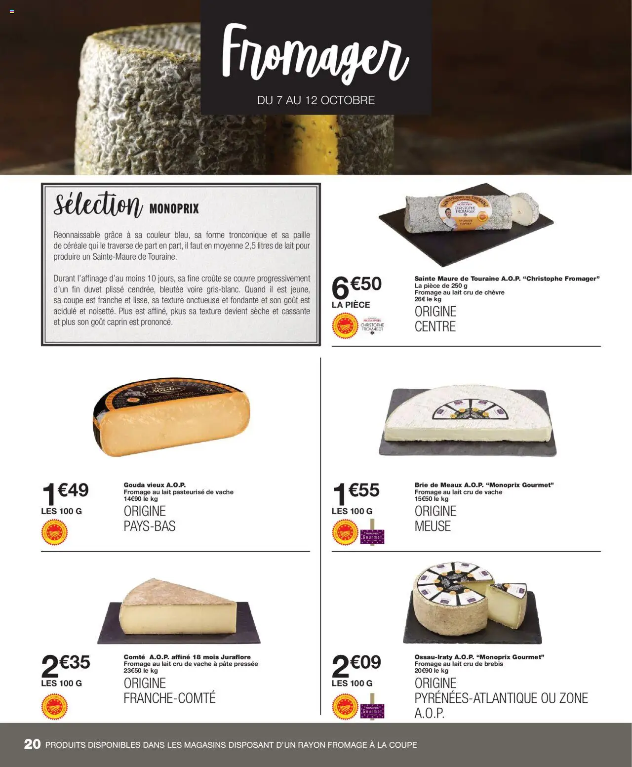 {H1} | Page: 20 | Produits: Lait, Fromage, Brie, Gouda