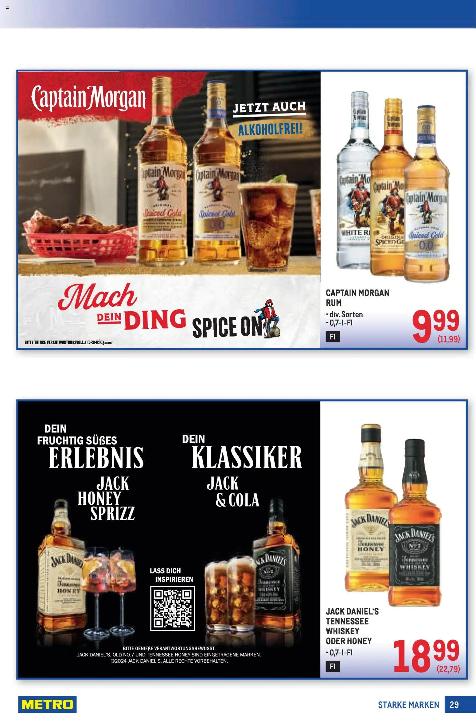 Metro Starke Marken gültig ab 13.11.2025 | Seite: 29 | Produkte: Whiskey