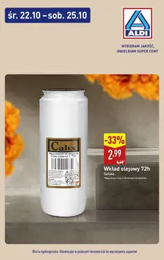 Pogląd oferty "Aldi Gazetka - Wkład olejowy" - ważna od 22.10.2025