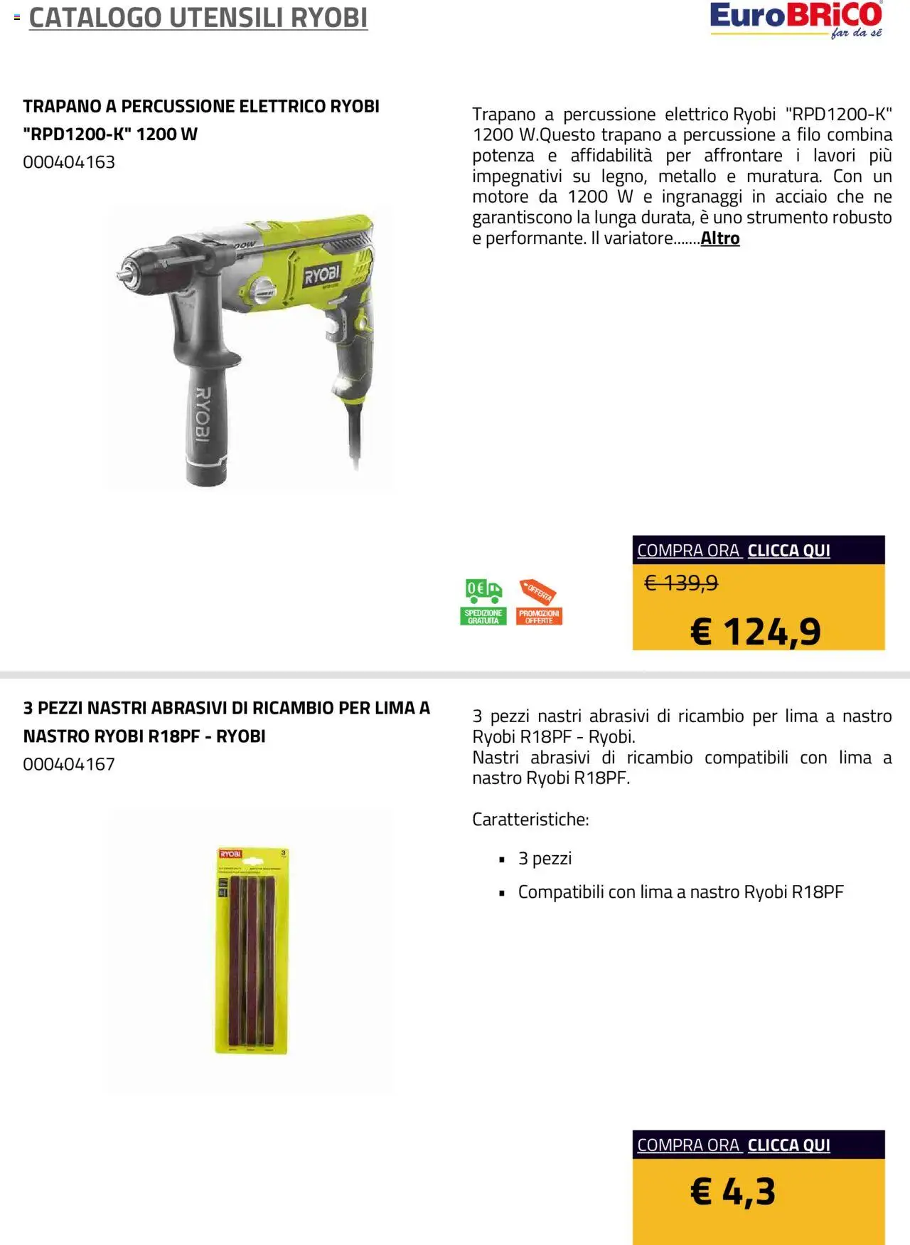 Volantino Eurobrico del 23.07.2025 | Pagina: 53 | Prodotti: Lima, Trapano