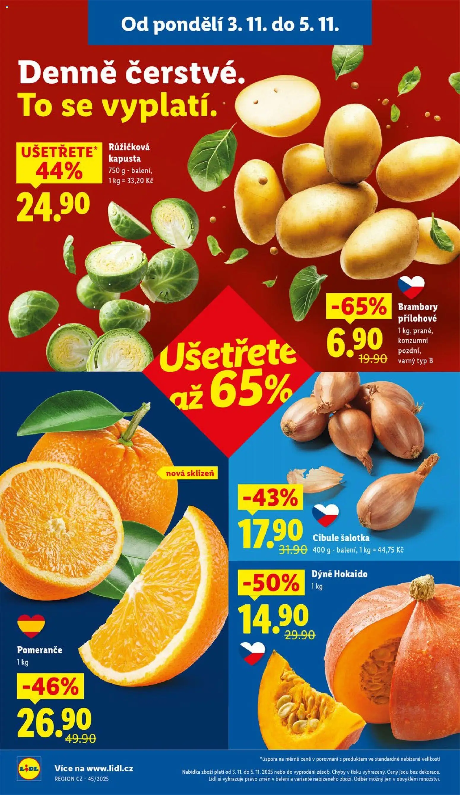 Lidl leták od 03.11.2025 | Strana: 6 | Produkty: Šalotka, Brambory, Kapusta, Cibule