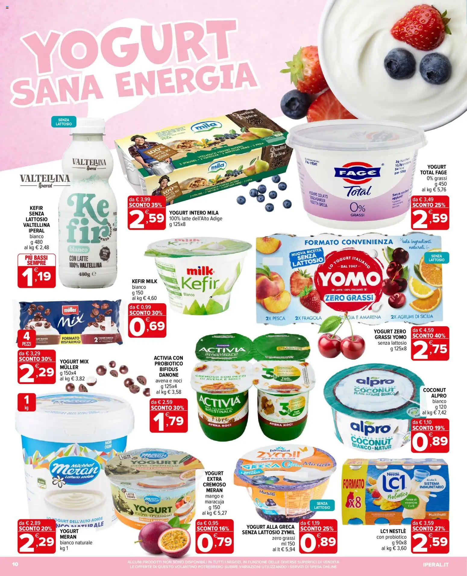 Volantino Iperal del 22.04.2026 | Pagina: 10 | Prodotti: Latte, Agrumi, Mirtilli, Amarena