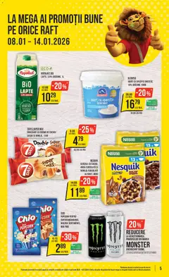 Ofertele Mega Image valabile de la 05.01.2026 | Pagină: 5 | Produse: Iaurt, Cremă, Cacao, Sare
