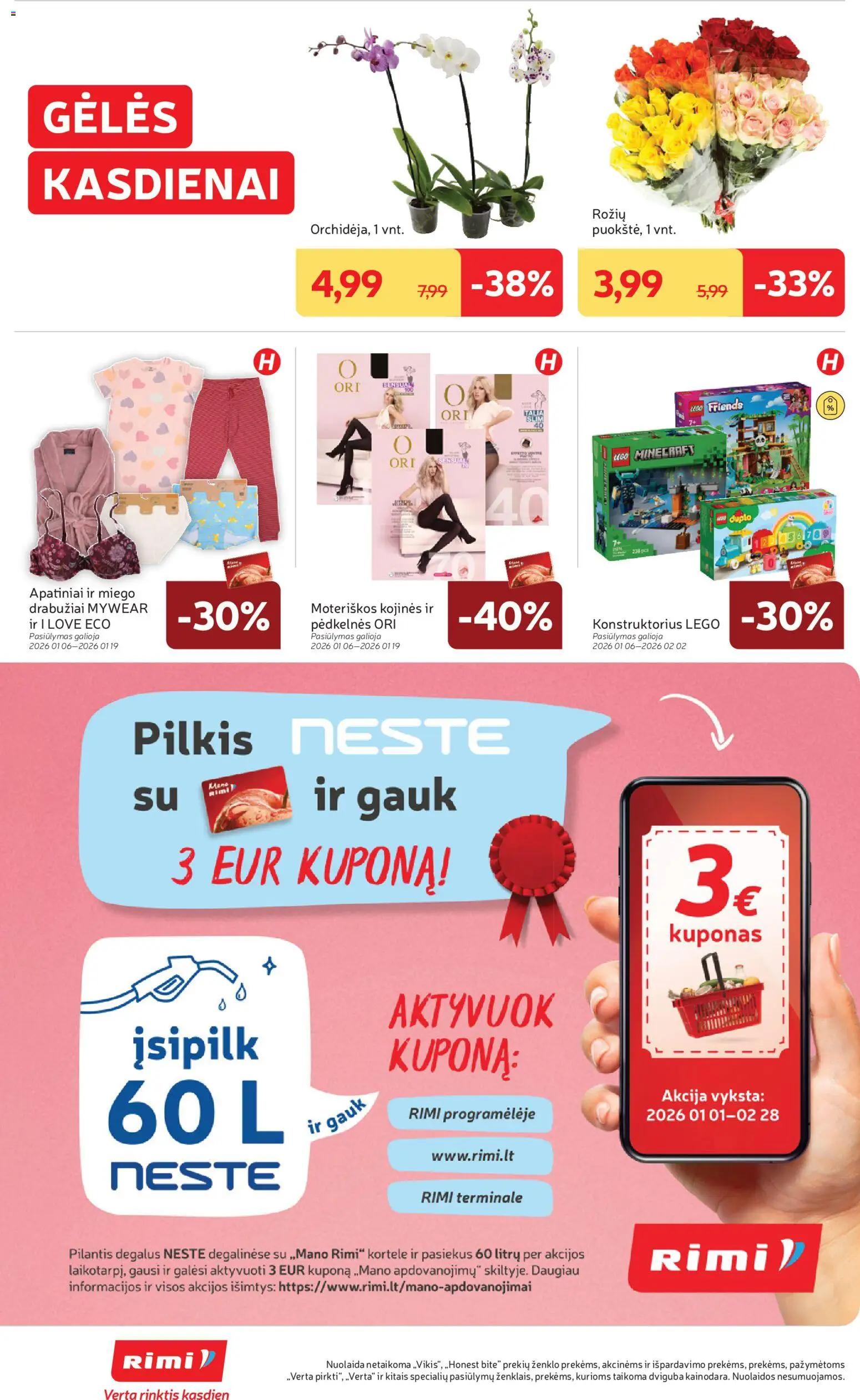 Rimi akcijos nuo 13.01.2026 | Puslapis: 30 | Prekių: Pėdkelnės, Drabužiai, Kojinės