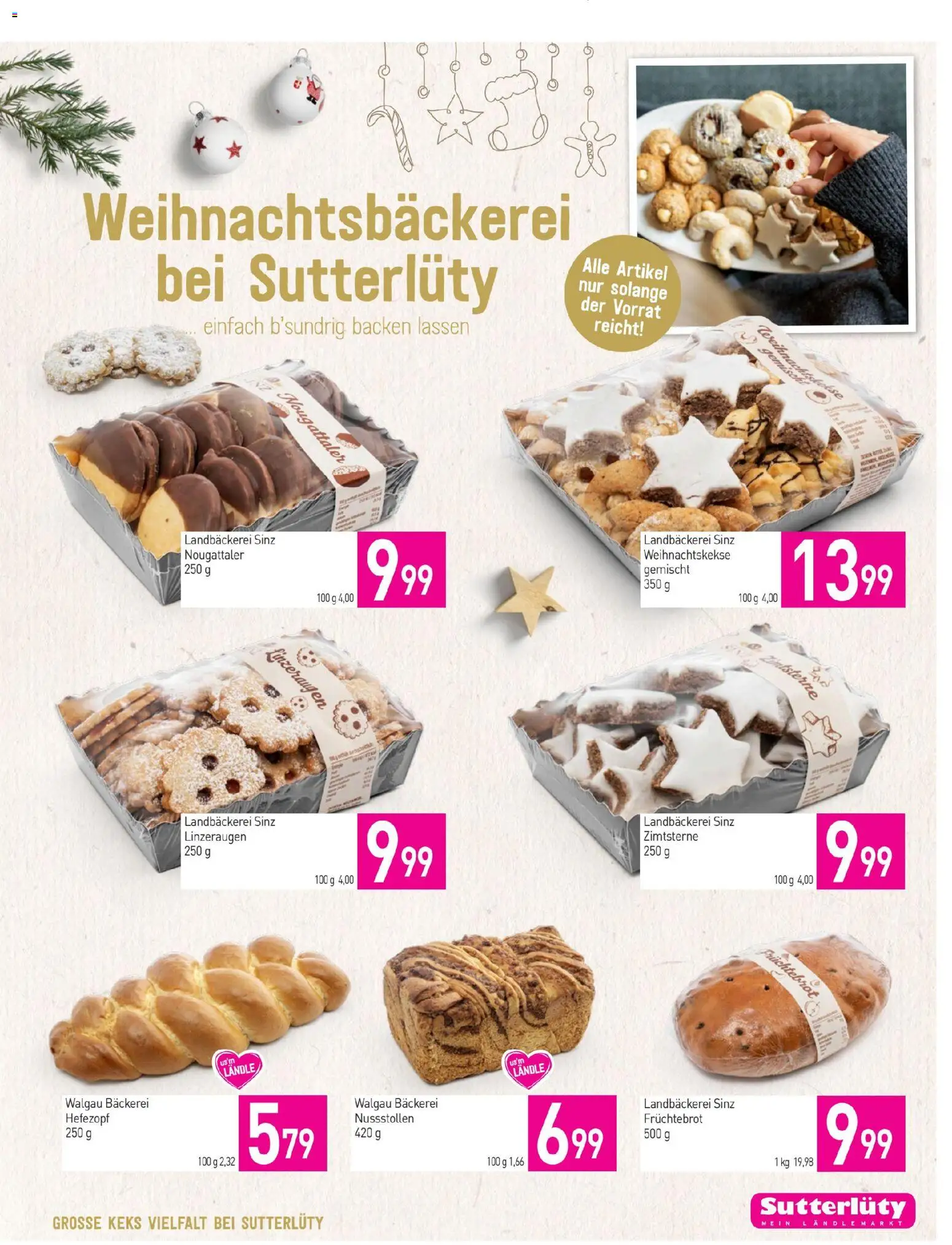 Sutterlüty Flugblatt gültig ab 27.11.2025 | Seite: 13 | Produkte: Bäckerei