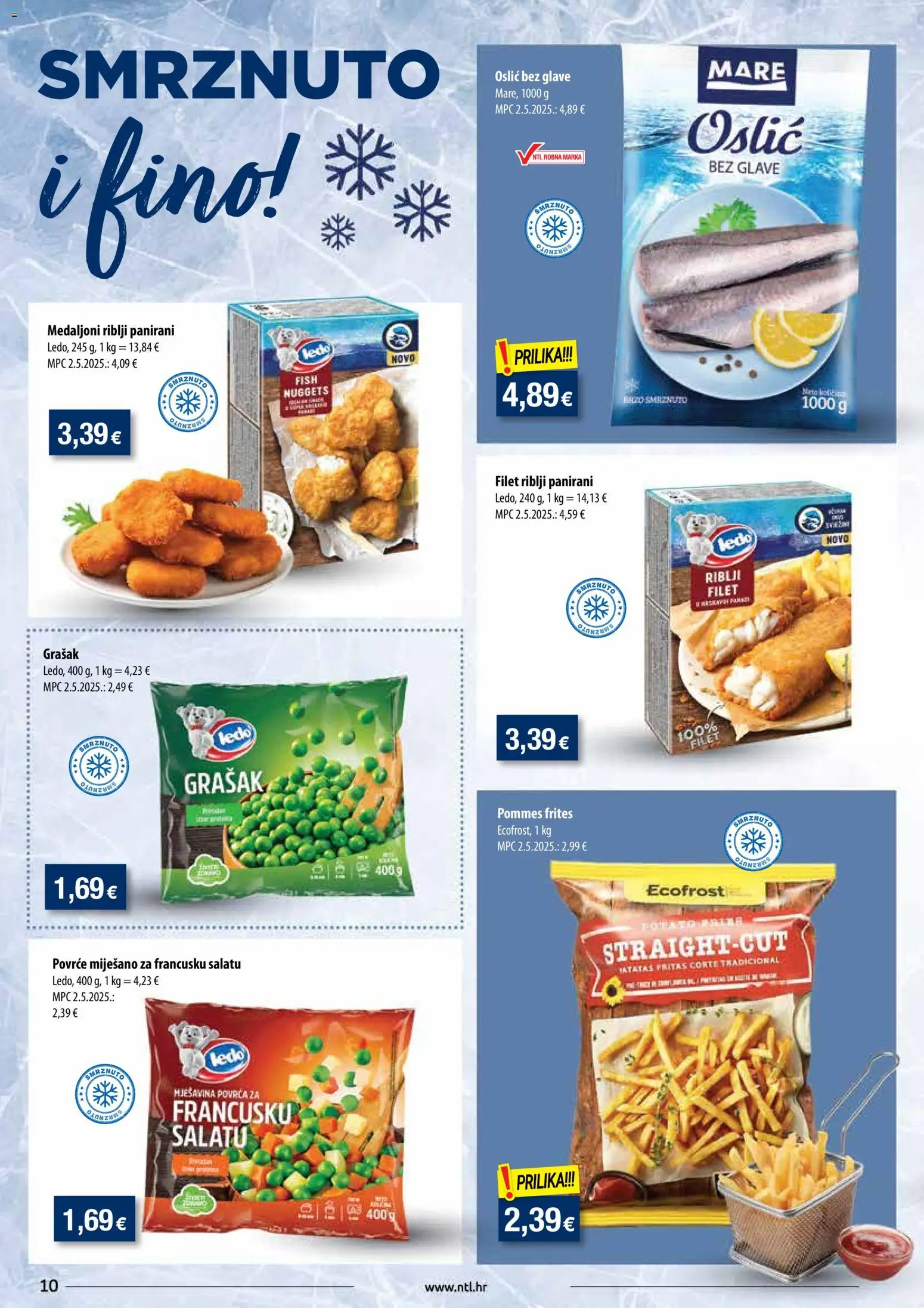 NTL katalog | vrijedi od 19.11.2025 | Stranica: 10 | Proizvodi: Pommes frites, Ledo, Povrće, Grašak