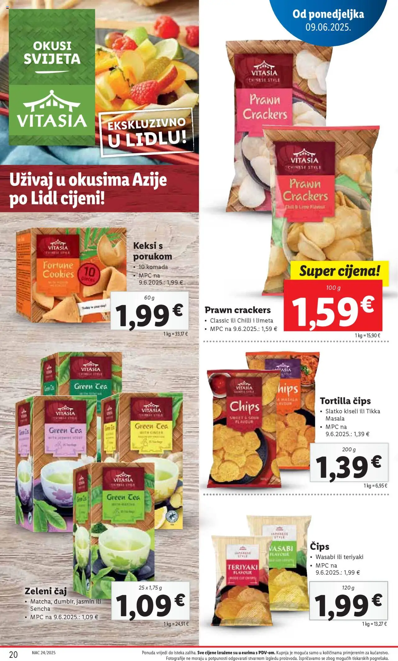 Lidl katalog | vrijedi od 09.06.2025 | Stranica: 20 | Proizvodi: Keksi, Čaj, Čips, Limeta