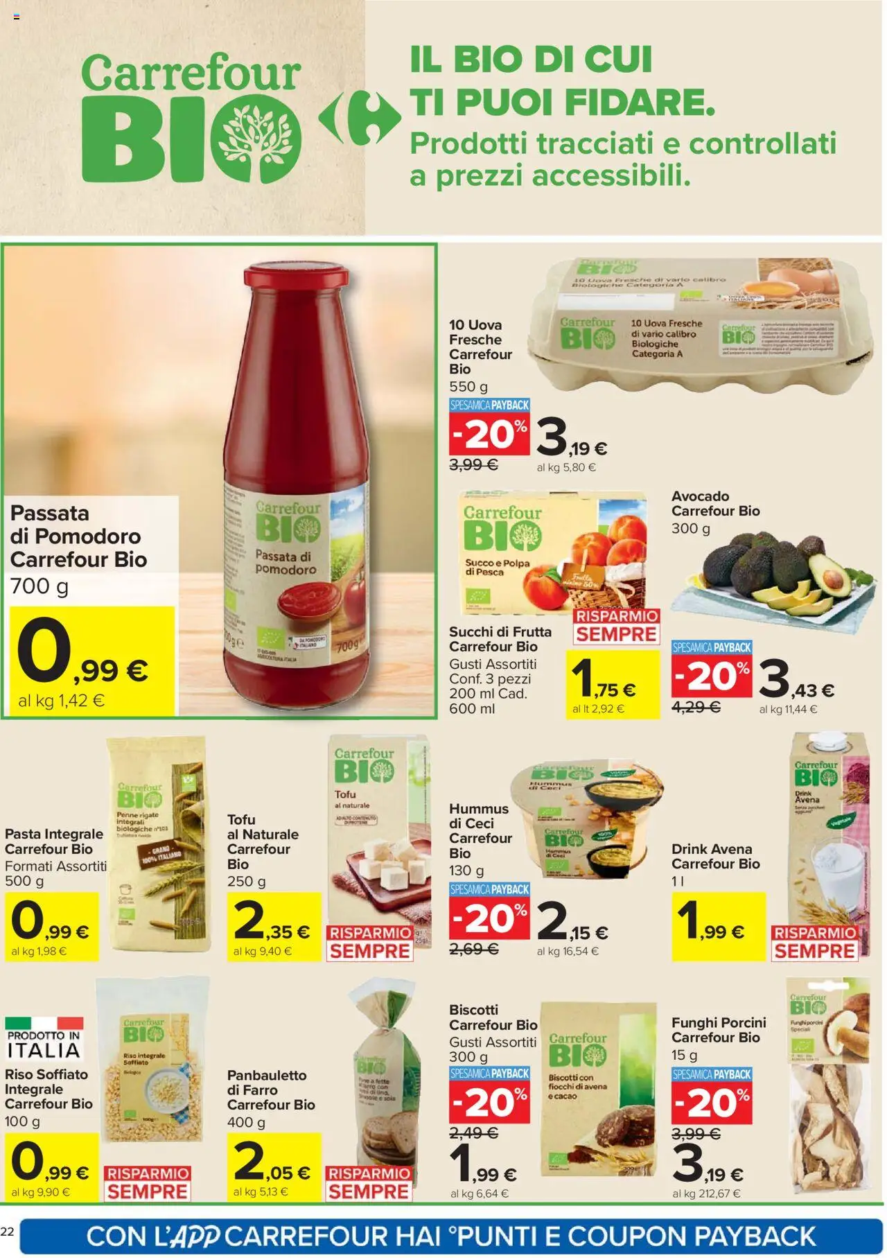 Volantino Carrefour del 26.09.2025 | Pagina: 22 | Prodotti: Ceci, Frutta, Pomodoro, Pasta