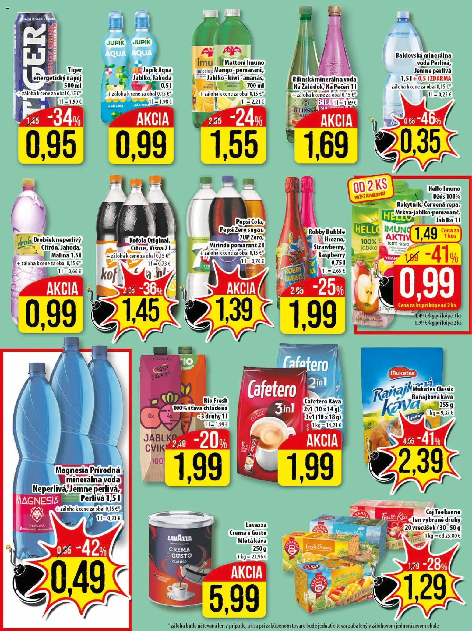 Nové Klas akcie – leták je platný od 30.03.2026 | Strana: 21 | Produkty: Káva, Magnesia, Voda, Mango