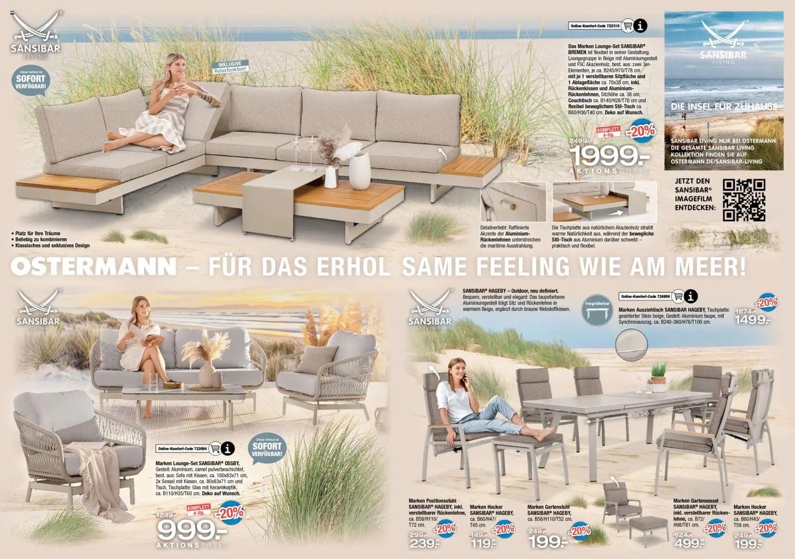 Ostermann Prospekt Gartenmöbel – gültig ab 16.04.2026 | Seite: 2 | Produkte: Hocker, Sofa, Sessel, Couchtisch
