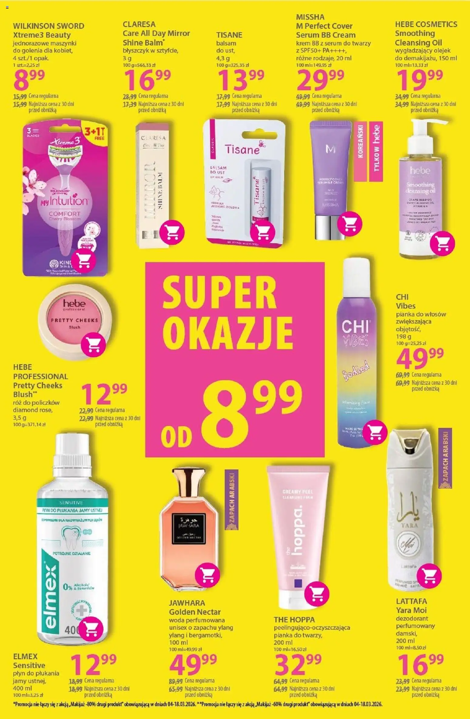 Hebe gazetka od 04.03.2026 | Strona: 19 | Produkty: Maszynki do golenia, Zapach, krem BB, Serum do twarzy