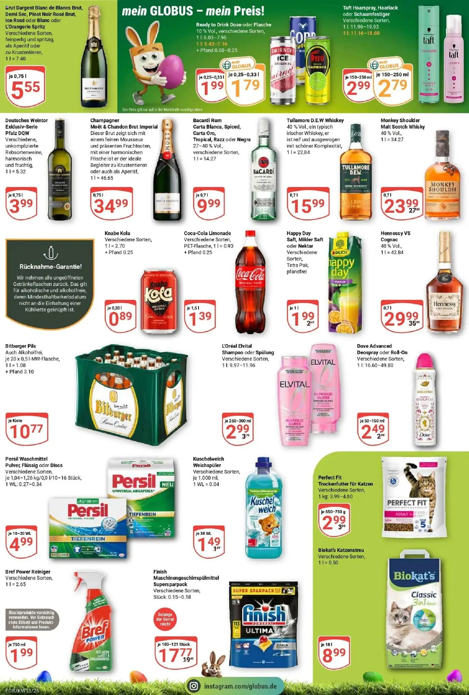 Globus prospekt Forchheim	 – gültig ab 23.03.2026 | Seite: 4 | Produkte: Limonade, Spülung, Deospray, Saft