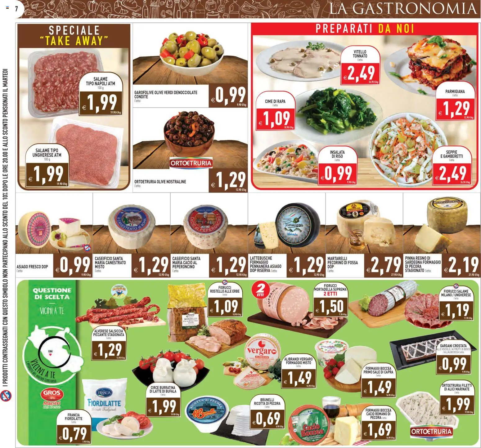 Volantino PIM Supermercati del 29.04.2026 | Pagina: 7 | Prodotti: Latte, Olive, Peperoncino, Mortadella