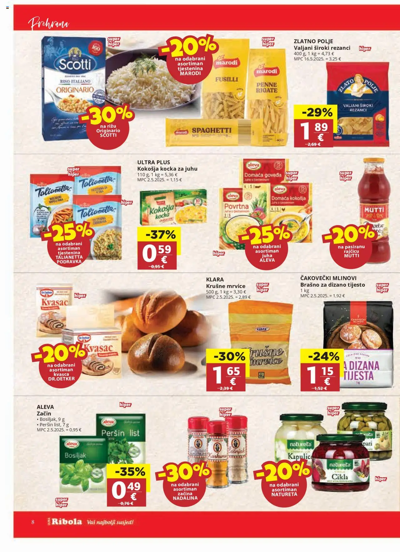 Ultra Gros katalog | vrijedi od 15.10.2025 | Stranica: 8 | Proizvodi: Krušne mrvice, Rezanci, Brašno, Cikla