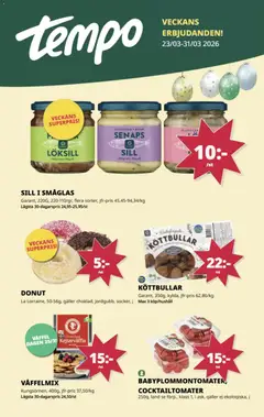 Tempo erbjudanden - Förhandsvisning av reklamblad från butik Tempo aktuell från 30.03.2026
