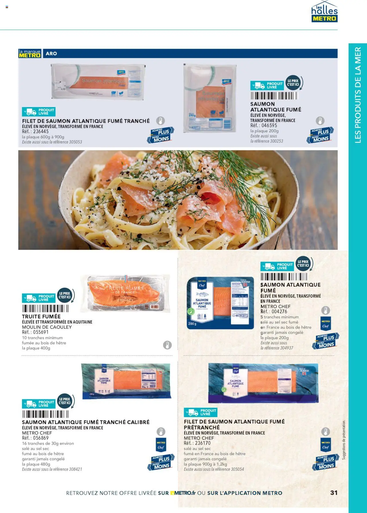  | Page: 31 | Produits: Truite fumée, Sel, Filet de saumon, Livre