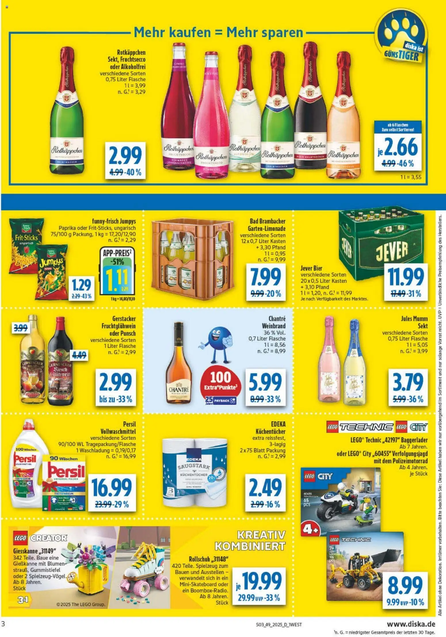 Diska - Diska Angebote Bayern KW49 – gültig ab 01.12.2025 | Seite: 3 | Produkte: Bad, Fruchtsecco, Jever, Persil