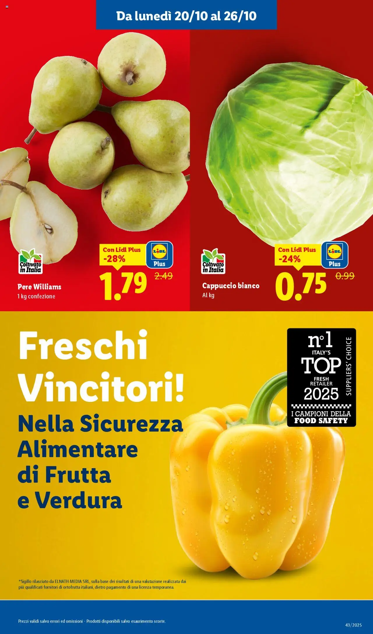 Volantino Lidl del 20.10.2025 | Pagina: 3 | Prodotti: Frutta, Cappuccio