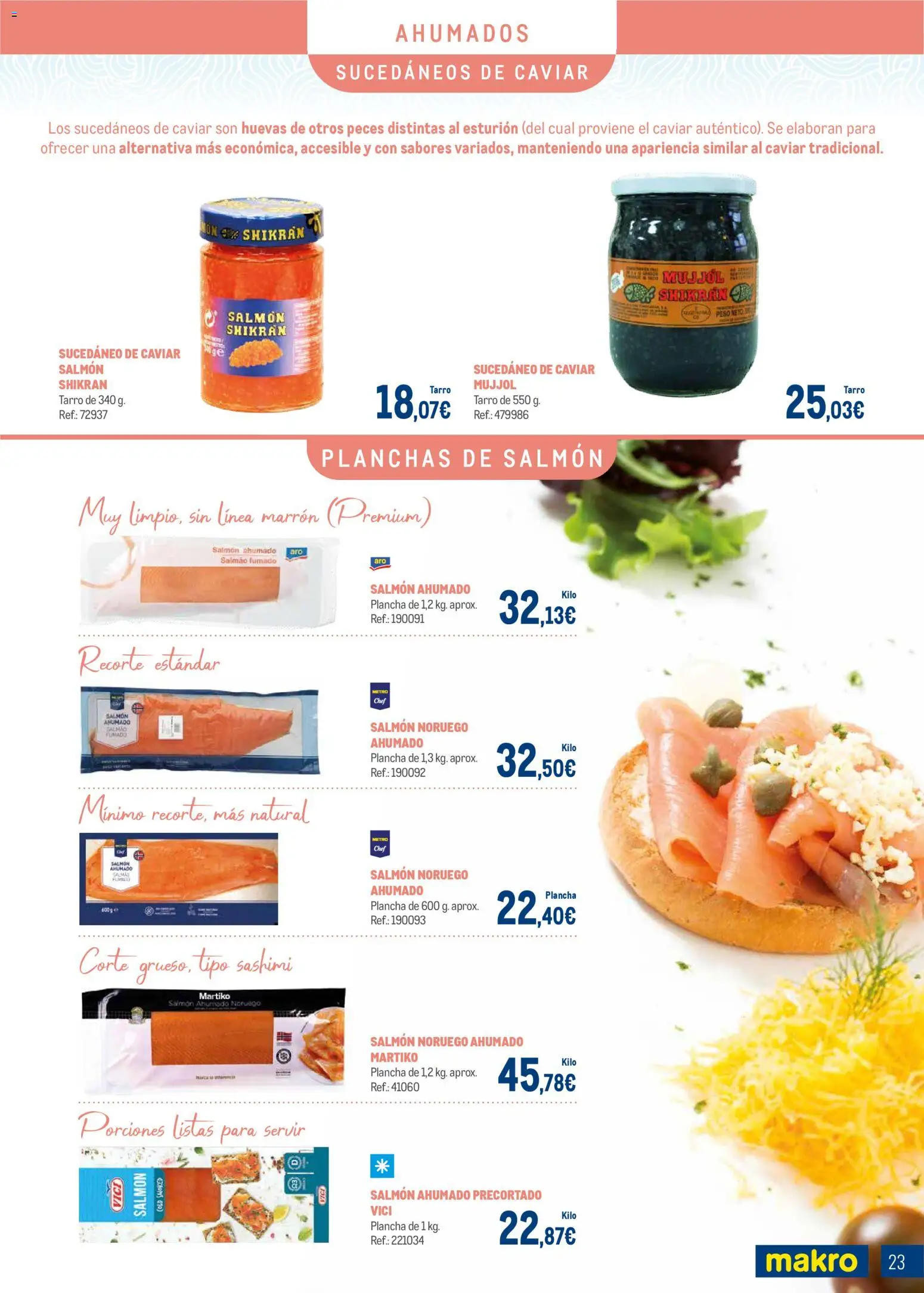 Makro - Charcuteria Cataluña │ válido desde el 01.12.2025 | Página: 23 | Productos: Salmón ahumado, Plancha