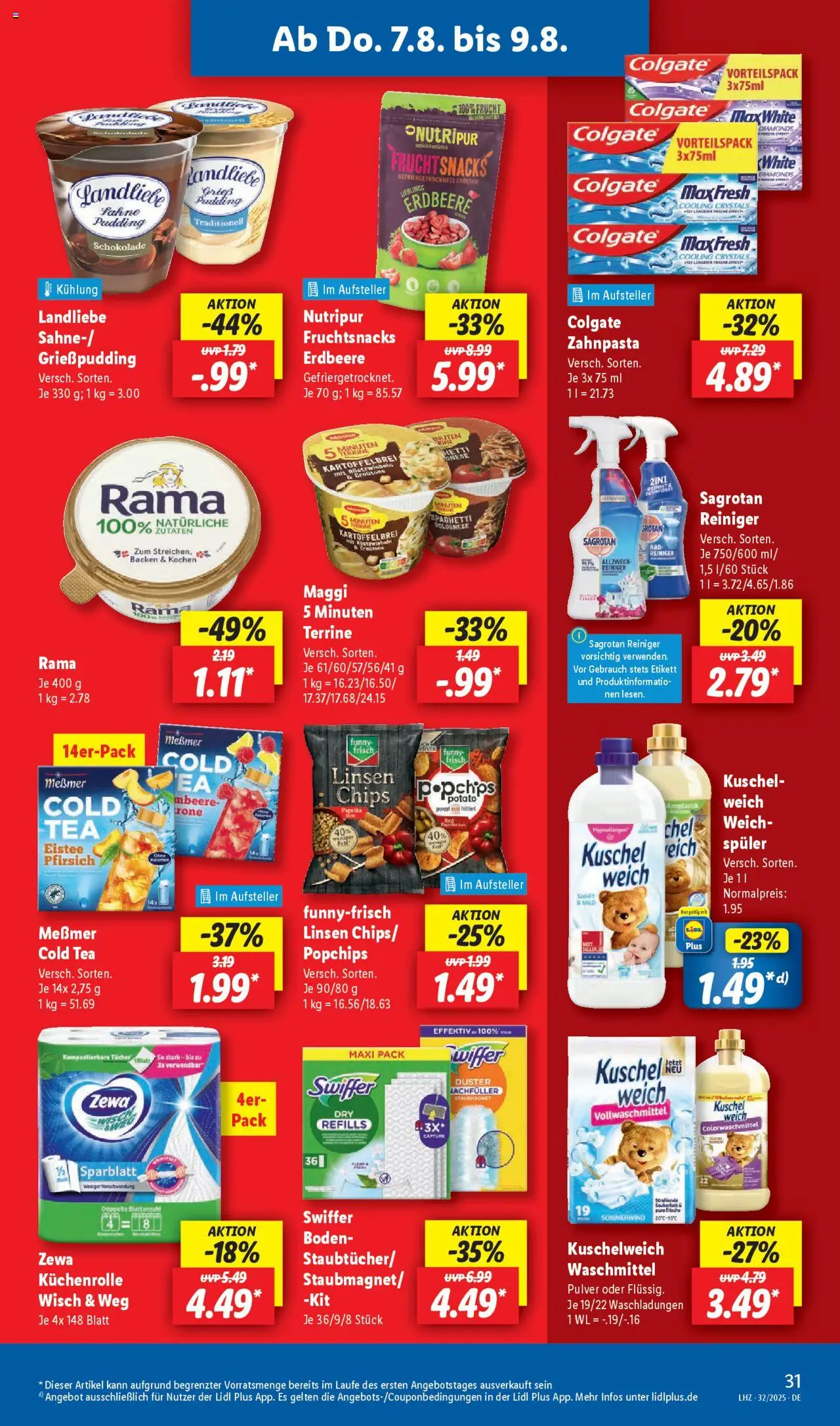 Lidl Prospekt Gundelsheim - gültig ab dem 04.08.2025 | Seite: 55 | Produkte: Kuschelweich, Zahnpasta, Pfirsich, Küchenrolle