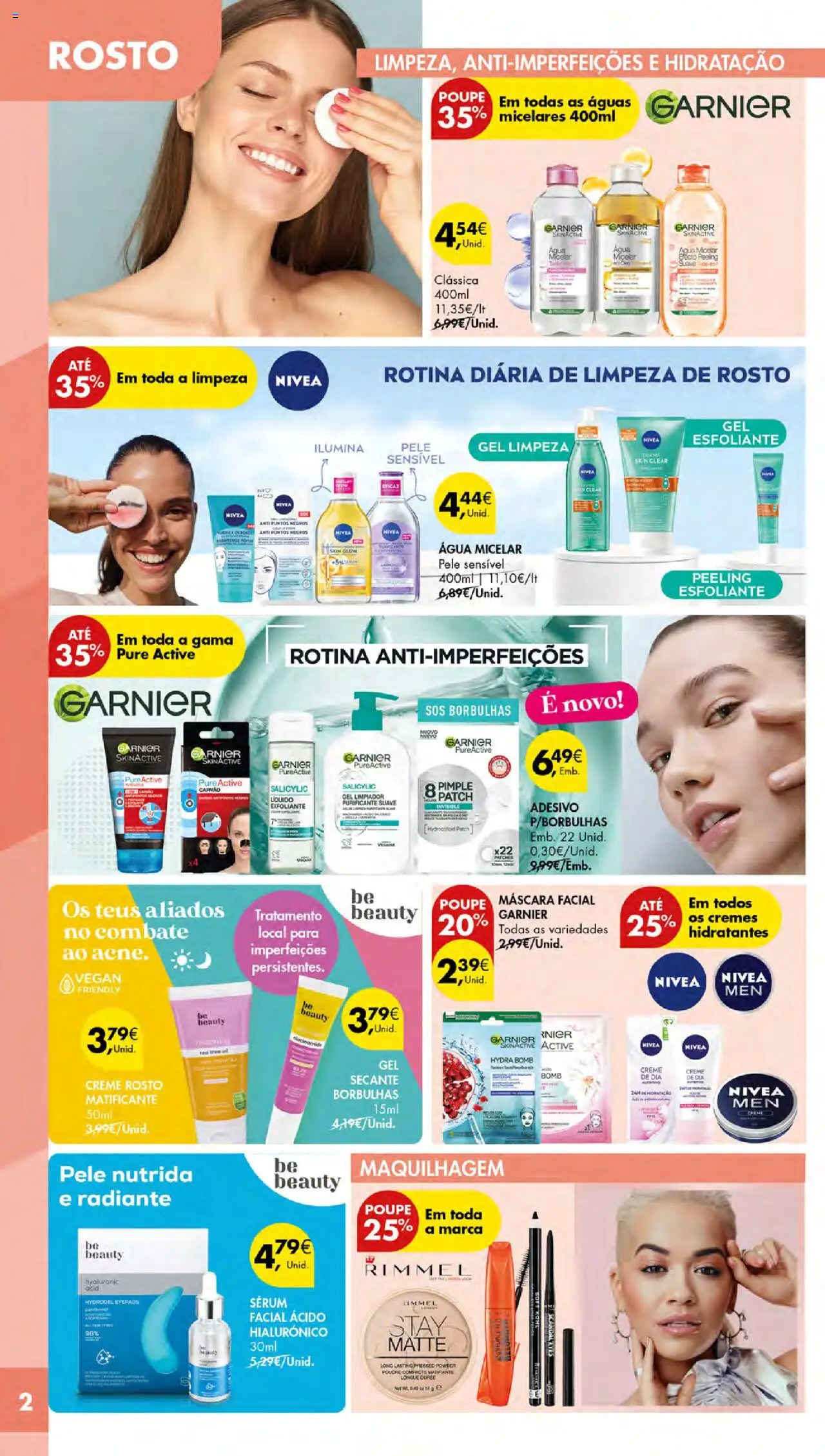 Pingo Doce - Cuidados Pessoais e para o Lar Açores │ válido de 02.10.2025 | Página: 2 | Produtos: Agua, Máscara facial, Água micelar, Sérum