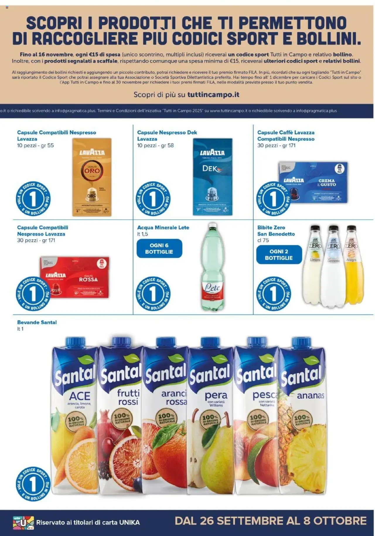 Volantino Oasi del 01.10.2025 | Pagina: 13 | Prodotti: Acqua, Limone, Ananas, Bibite